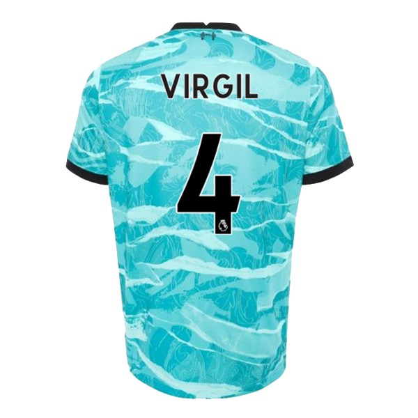 Camiseta Liverpool NO.4 Virgil 2ª 2020-2021 Azul